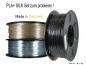 Preview: 3 er Set PLA+ Shiney Silk 1,75mm 3D Drucker Filament 3 x 1kg = 3kg  Pyrit Gold / Silicium Silver / Black Pearl