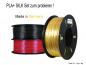 Preview: 3 er Set PLA+ Shiney Silk 1,75mm 3D Drucker Filament 3 x 1kg = 3kg  Black Pearl / Onyx Yellow / Royal Red