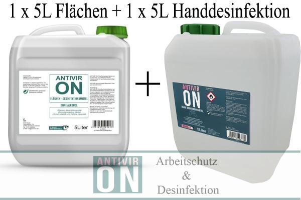 SET: 5 liter surface disinfection + 5 liter hand disinfection